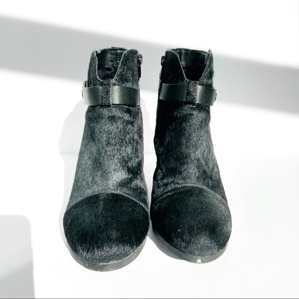 Steve Madden Black Pony Hair Ankle Boots size 10 - Picture 5 of 7